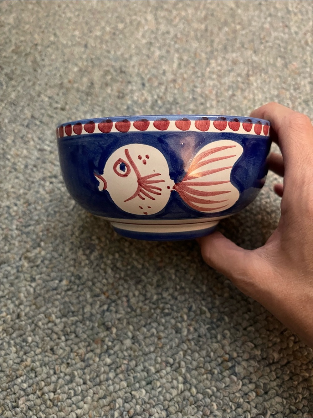 VIETRI Italy Campagna Pesce Handpainted Ceramic Cereal Soup Bowl 5”
